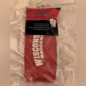 New! Wisconsin Badgers Red, Waist Hanging Hand Warmer Sleeve